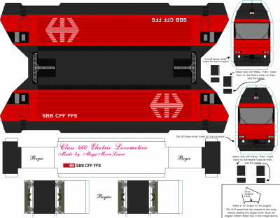 Class 460 en couleurs SBB CFF FFS standard.