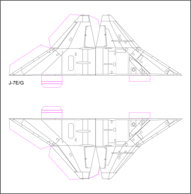 les ailes fes J-7E et G