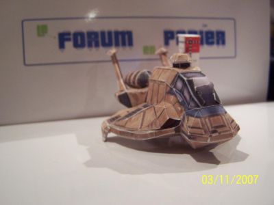 Raptor du Battlestar 2
Le raptor peut transporter une equipe de 6-8 soldats pour reconnaissance sur le terrain.
