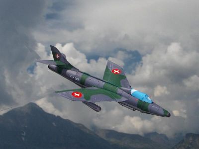 Hunter
le TrÃ¨s connu Hunter des annÃ©es de la guerre froide est-ouest.

http://avions-papier.heb3.org/
