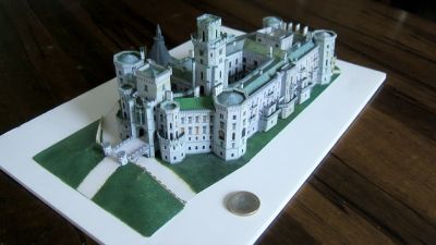 Chateau de Hluboka - BETEXA
Ã©chelle 1/500 (Ã  l'origine 1/250)
Ã  dÃ©faut de cube Ã©chelle j'ai pris une piÃ¨ce d'un euro comme rÃ©fÃ©rence
