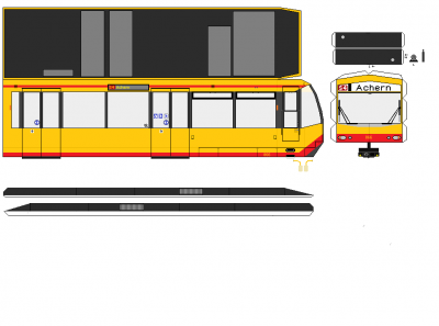 le tram train ligne S4 de Karlsruhe
