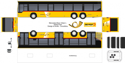 Bus mercedes Citaro La Poste Suisse
