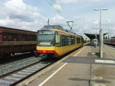 Stadtbahn Karlsruhe Tram TRain RER de Karlsruhe Type GT8-100D

