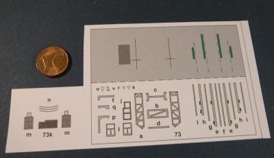 ... erstmal Teil 73 , der Aufzug mit 30 Einzelteilen .