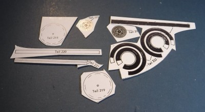 Les pièces pour les roues...
