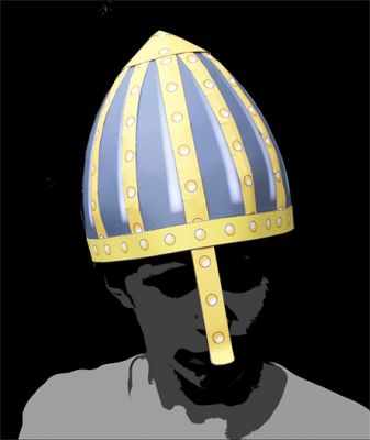 Un casque du XIÂ° siÃ¨cle
Un casque Ã  nasal du XIÂ° siÃ¨cle. Un modÃ¨le que j'ai crÃ©Ã© pour mon fils. On peut le tÃ©lÃ©charger ici :
http://www.maquettes-papier.net/forumenpapier/ftopic4477.php

