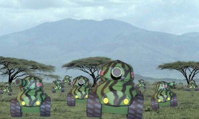 Ka-Boum
Et voilÃ  ! ca devait arriver ! les Ka-Boums se reproduisent entre elles ... et lorsque vient la saison des migrations, les hordes de Ka-Boums cahotantes traversent la savane, guidÃ©es par un vieux mÃ¢le (dominateur, of course !)
Keywords: Ka-Boum