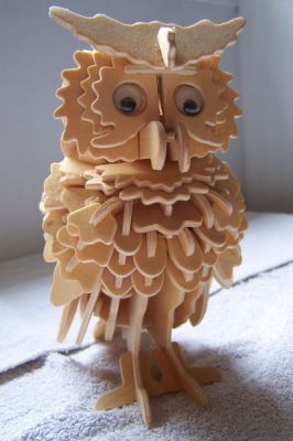 chouette en bois
