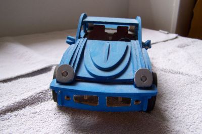 porsche 911 en bois
vue de face
