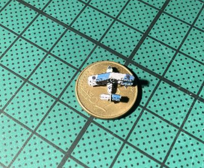 Supermarine Walrus 
Ech. 1/1200
Maquette de Lou Coatney
Keywords: Supermarine Walrus